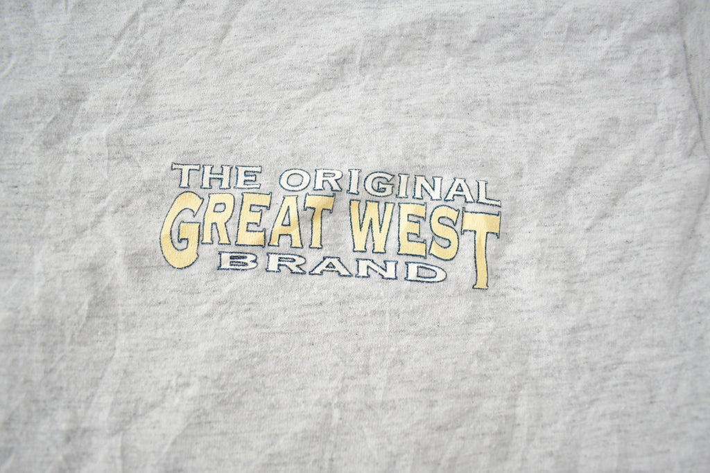 Vintage 1980s Great West Brand Single Stitch Graphic T Shirt Made In USA