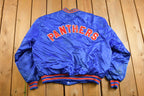 Vintage 1990s Panthers Snap Button Satin Swingster Windbreaker Jacket Athleisure / Streetwear / Made In USA / Streetwear