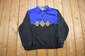 Vintage 1990s Half Zip Flower Embroidered Sweatshirt