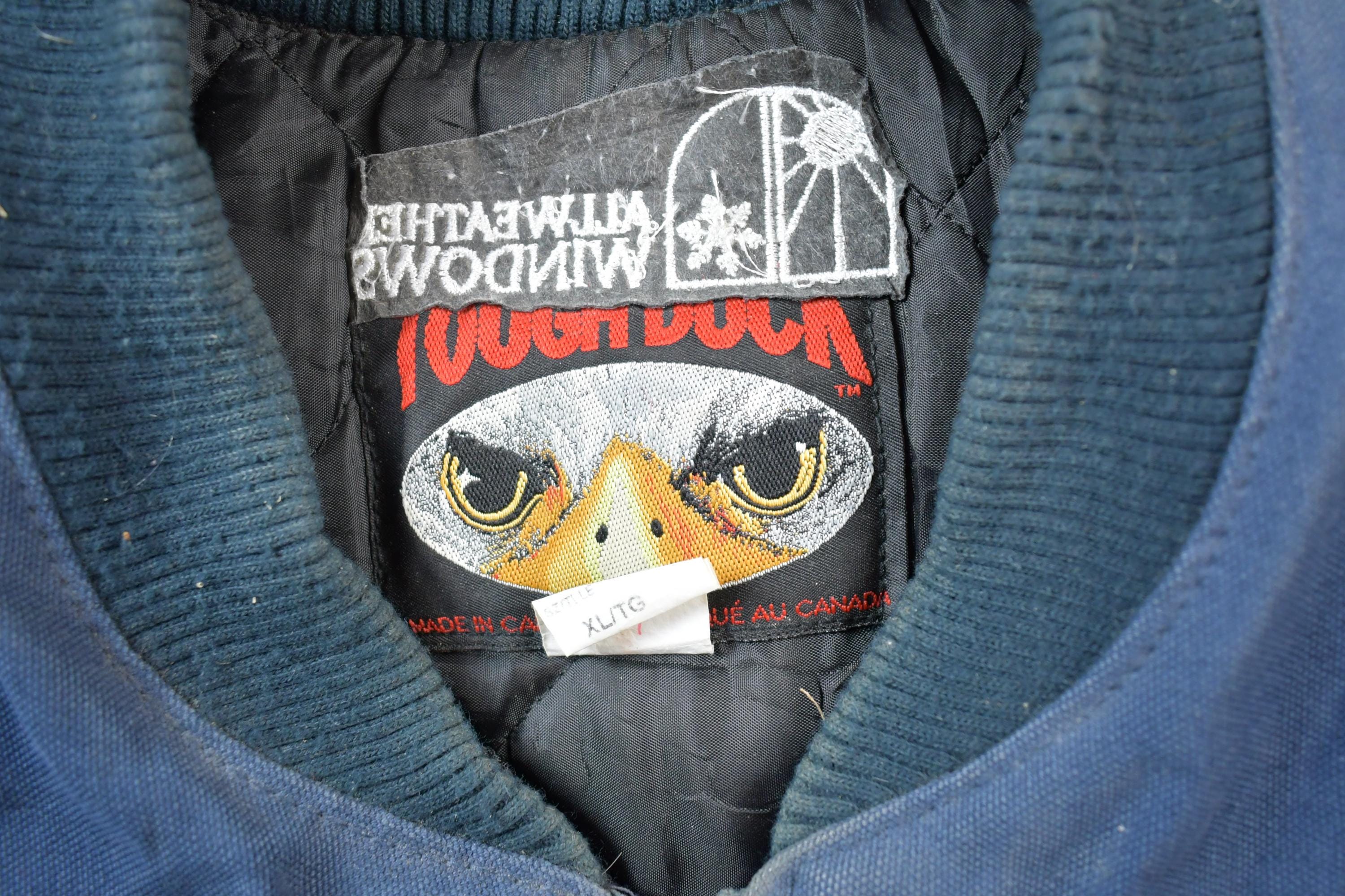 Vintage 1990s Tough Duck Distressed Work Vest Jacket Made In Canada
