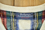 Vintage 1970s Hathaway 100% Scottish LambsWool Argyle Knit Sweater
