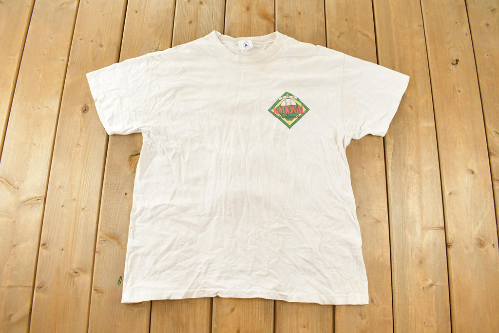 Vintage 1990s Fields Of Dreams American Baseball Ball Parks Graphic T Shirt Men's Large