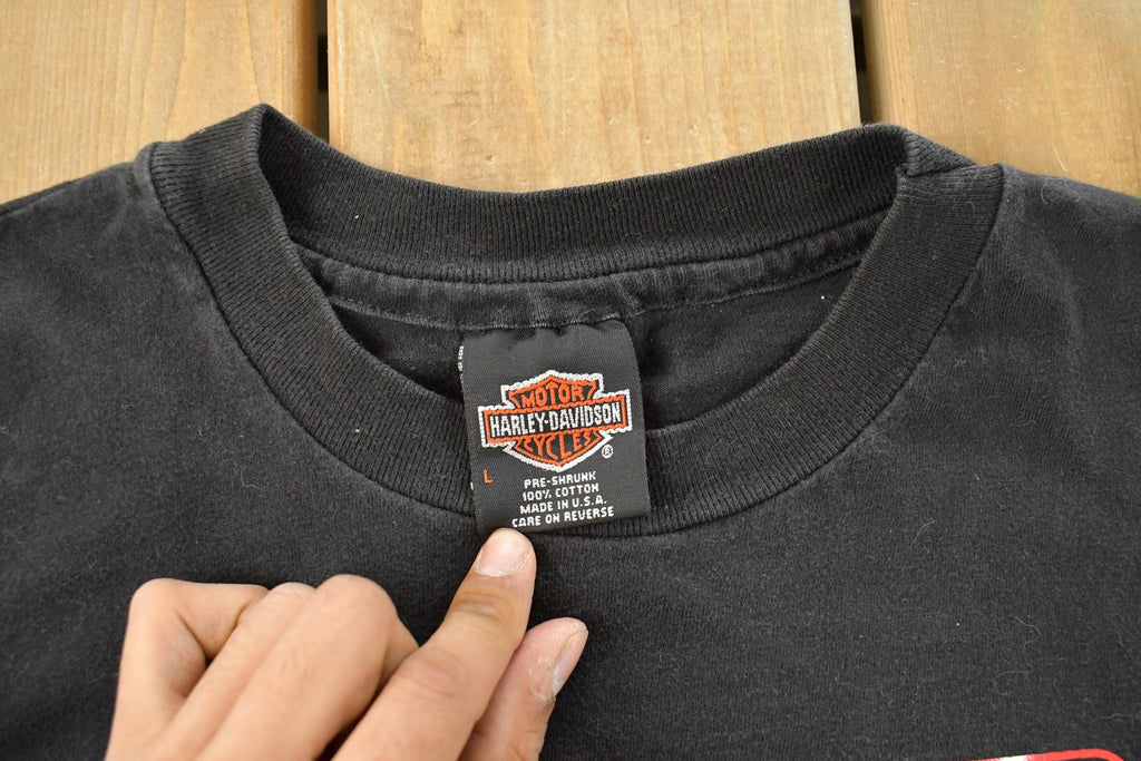 Vintage 1990s Harley Davidson Motorcycles World Class Engines T-Shirt Men's Large