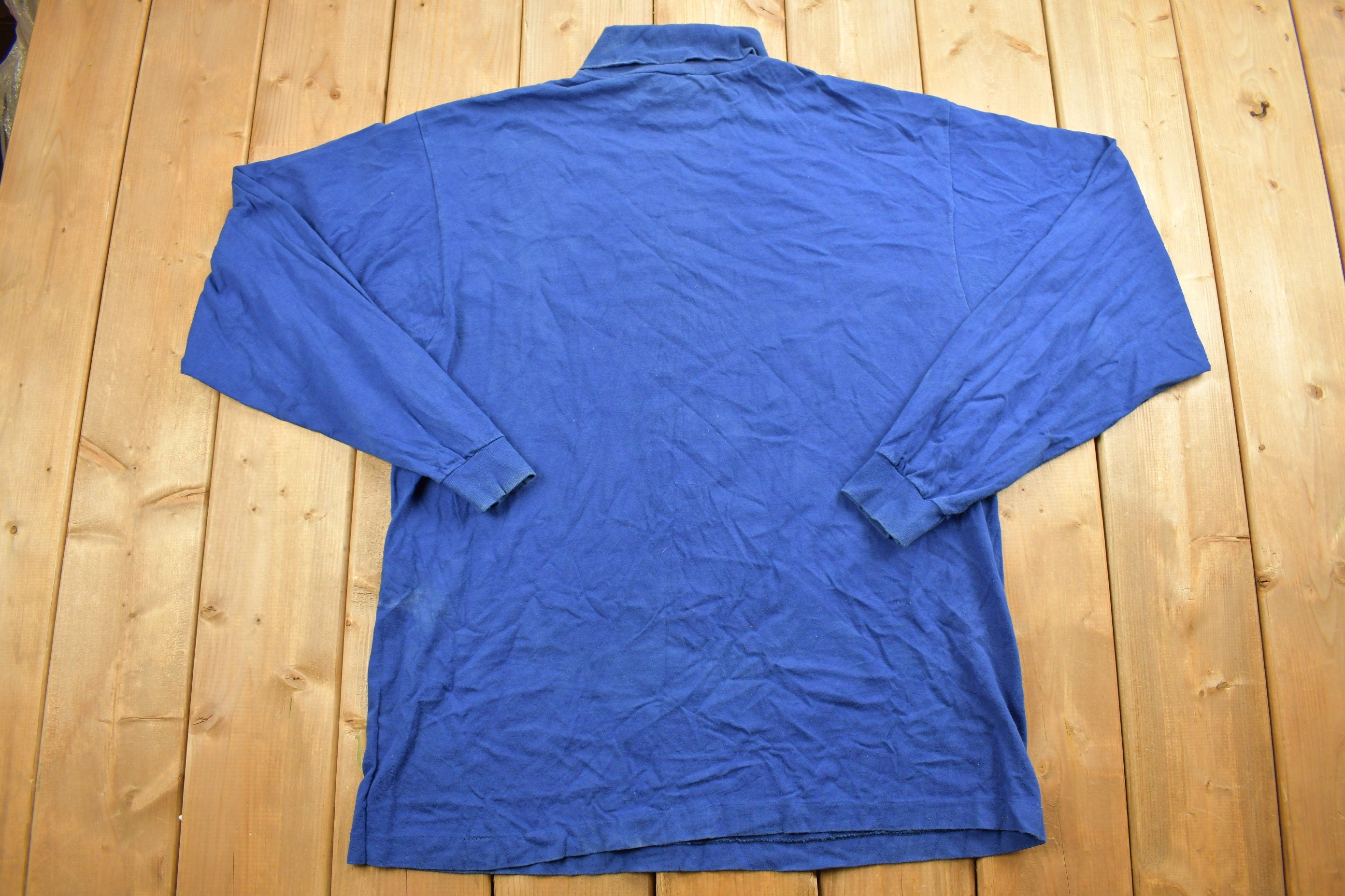 Vintage 1990s Blank Long Sleeve Mockneck T Shirt