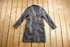 Vintage 1990s Sophia Vespucci Black Leather Trench Coat