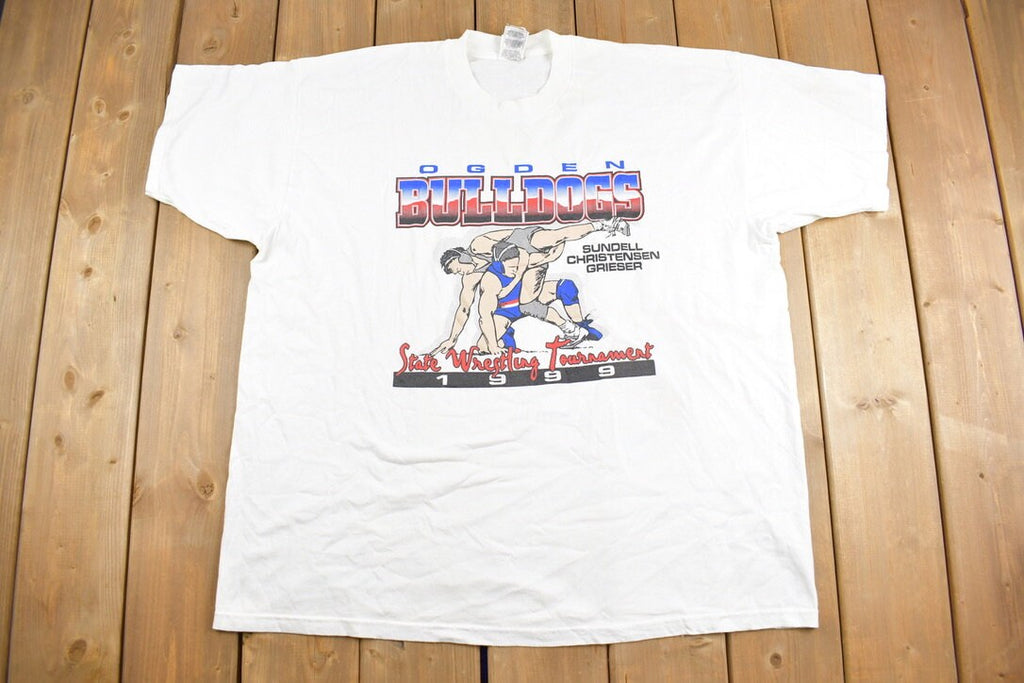 Vintage 1999 Ogden Bulldogs Wrestling Graphic T-Shirt