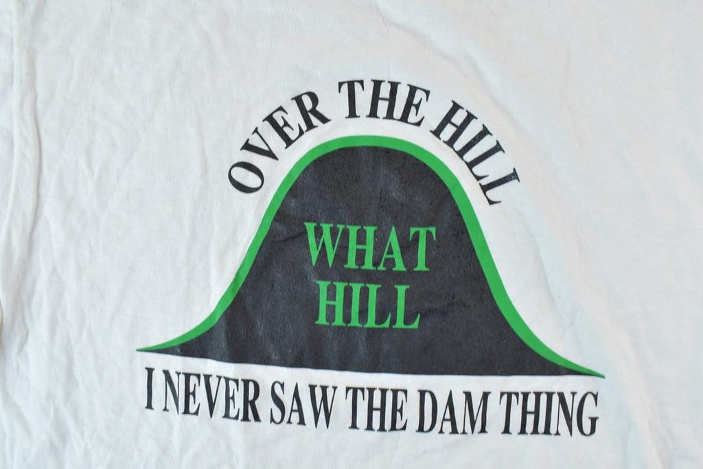 Vintage 1990s Over The Hill Humour Birthday Graphic T-Shirt