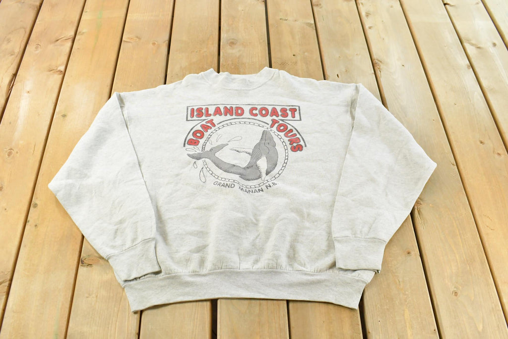 Vintage 1990s Boat Tour Travel New Brunswick Crewneck Sweatshirt Mens L