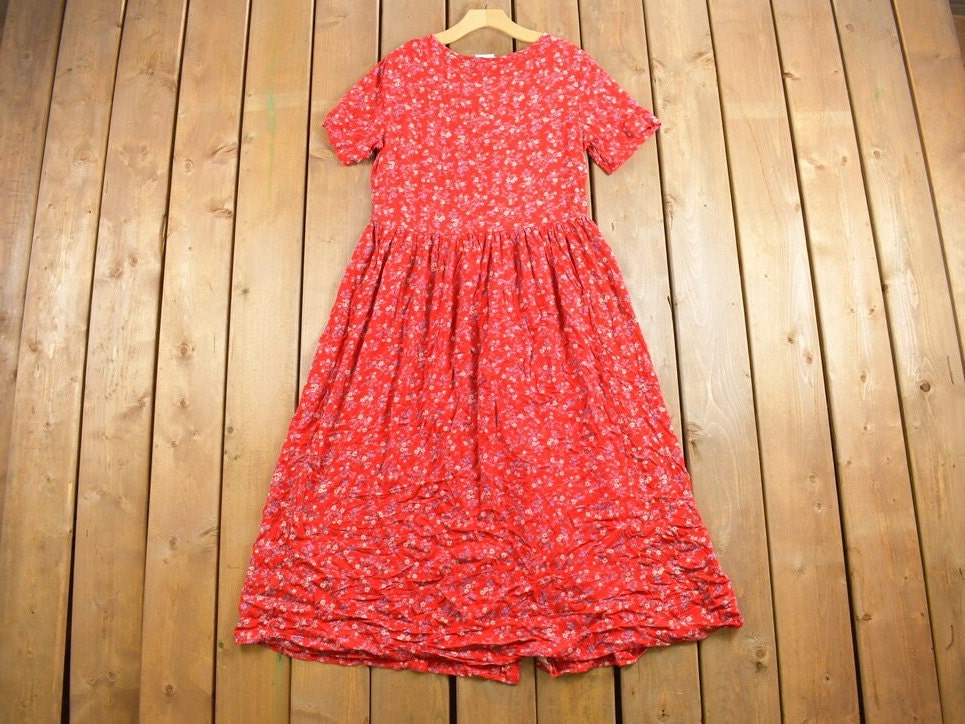 Vintage 1980s Floral Sun Dress