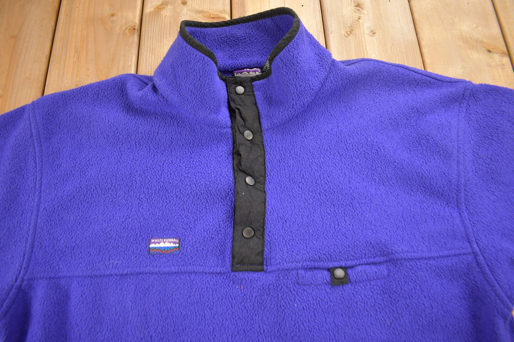 Vintage 1990s White Sierra T Snap Fleece Sweater