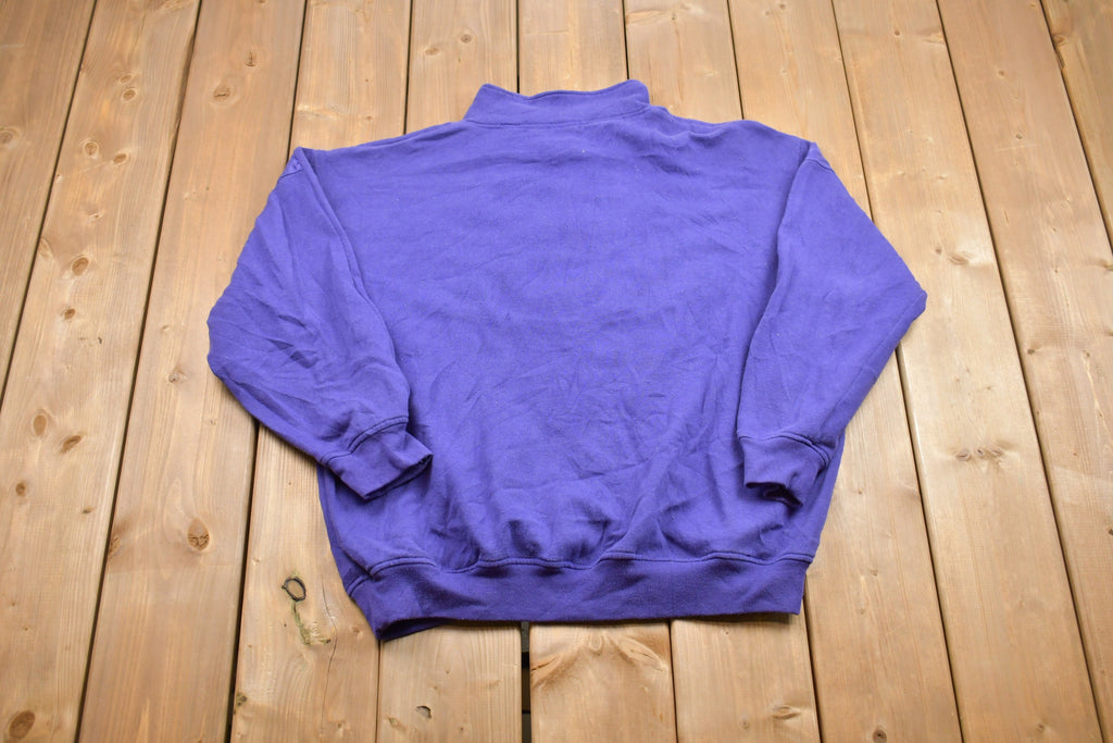 Vintage 1990s Floral Quarter Zip Sweatshirt