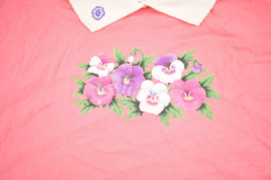 Vintage 1990s Flower Bouquet Graphic Women's T Shirt