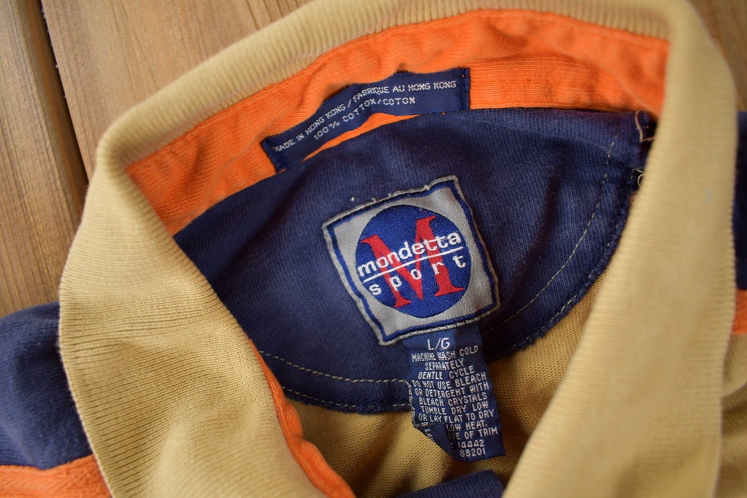 Vintage 1990s Mondetta Sport Embroidered Quarter Button Polo Sweatshirt