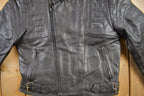 Vintage 1990s MQP Cafe Racer Leather Biker Jacket