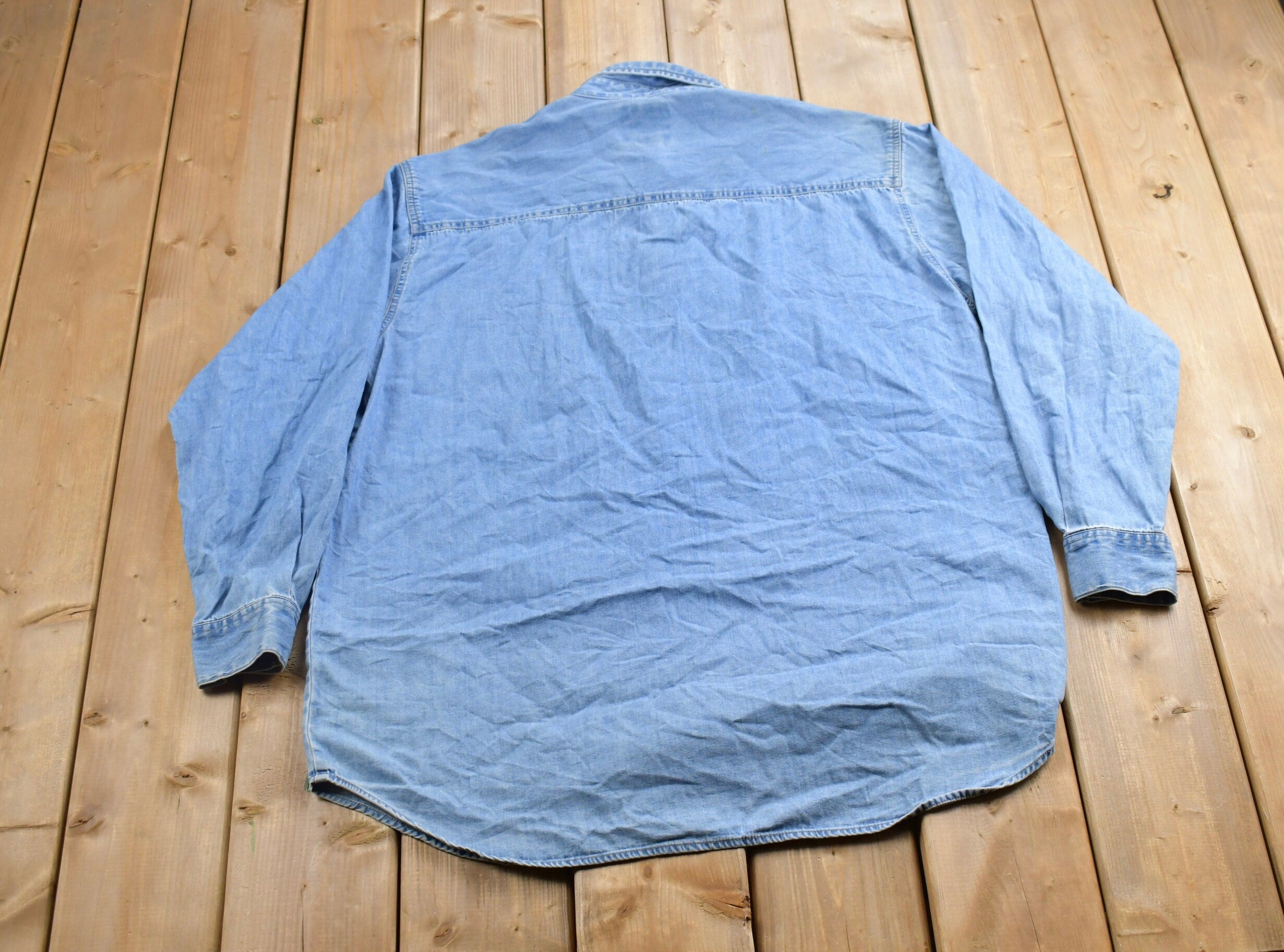 Vintage 1990s St Johns Bay Denim Button Up Shirt