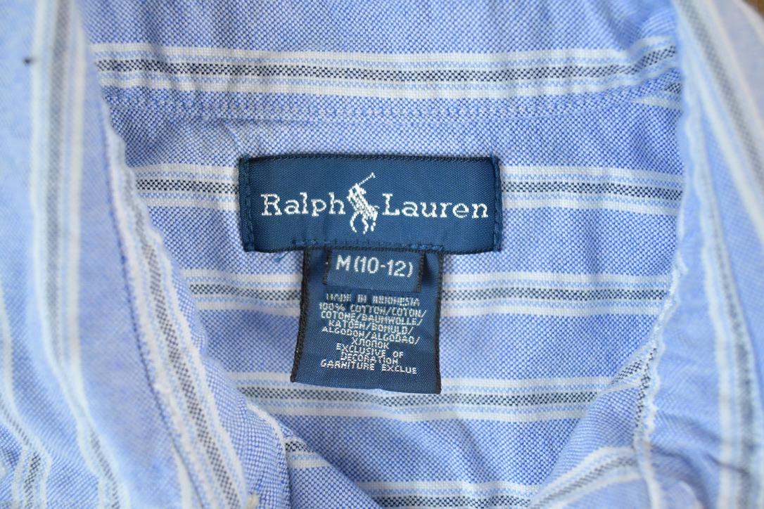 Vintage 1990s Ralph Lauren Yarmouth Button Up Shirt Youth M