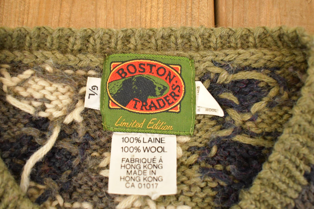 Vintage 1990s Boston Traders Wool Knit Sweater Men's L /
