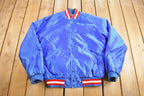 Vintage 1980s Astro Falcons Satin Bomber Jacket