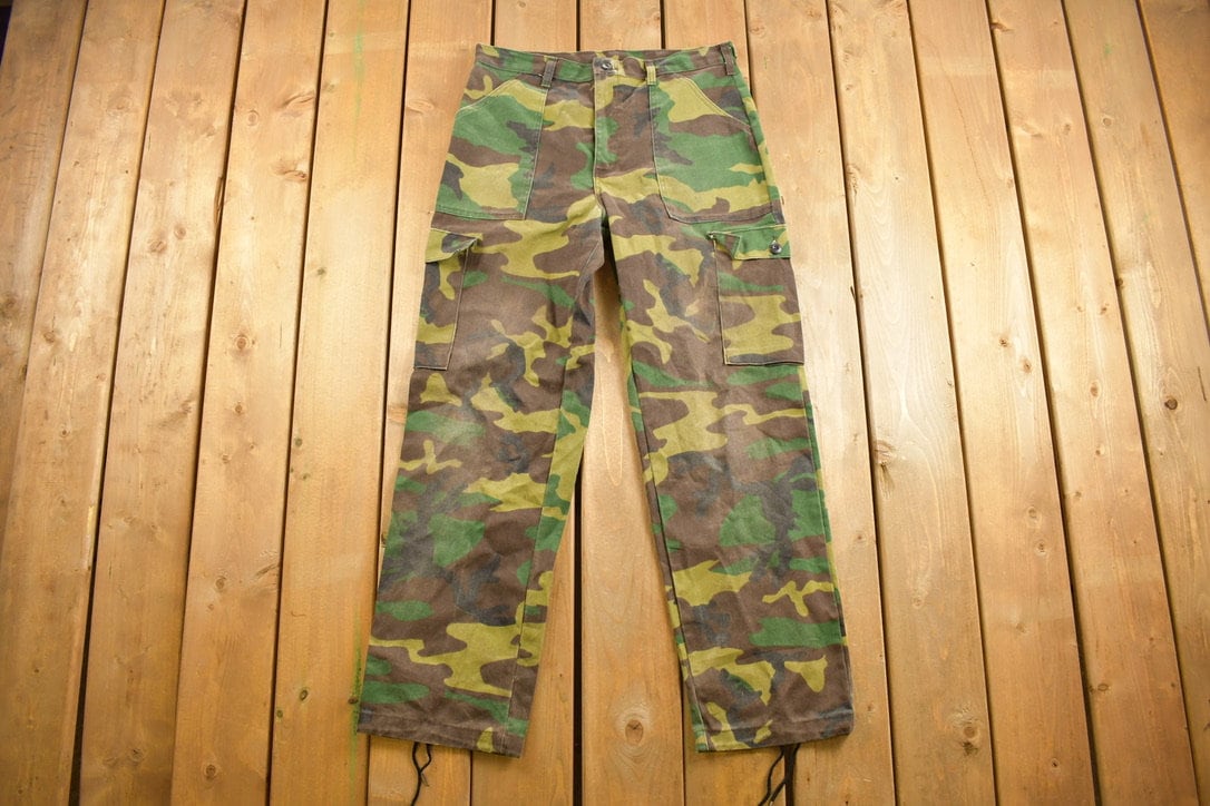 Vintage 1990s Liberty Woodland Camo Cargo Pants Size 32 - 34 x 32