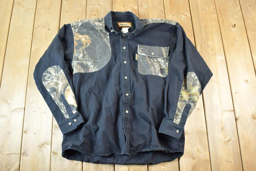 Vintage 1990s Remington Western Camo Style Button Mens L