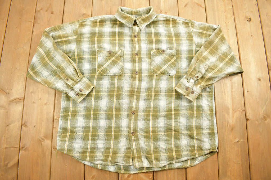 Vintage 1990s Casual Country Plaid Button Up Shirt