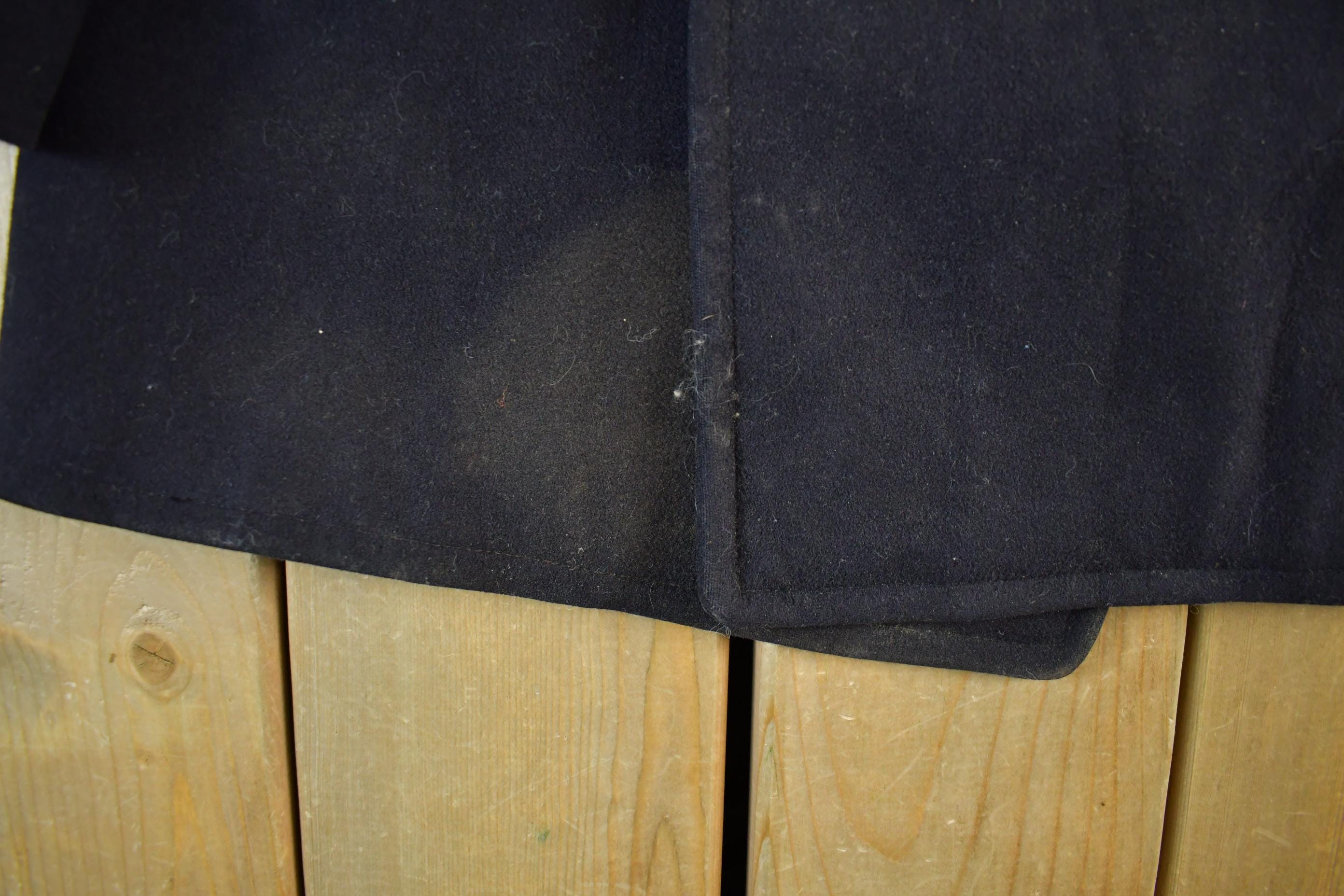 Vintage 1940s WW2 Era Naval Wool Coat Men's Small