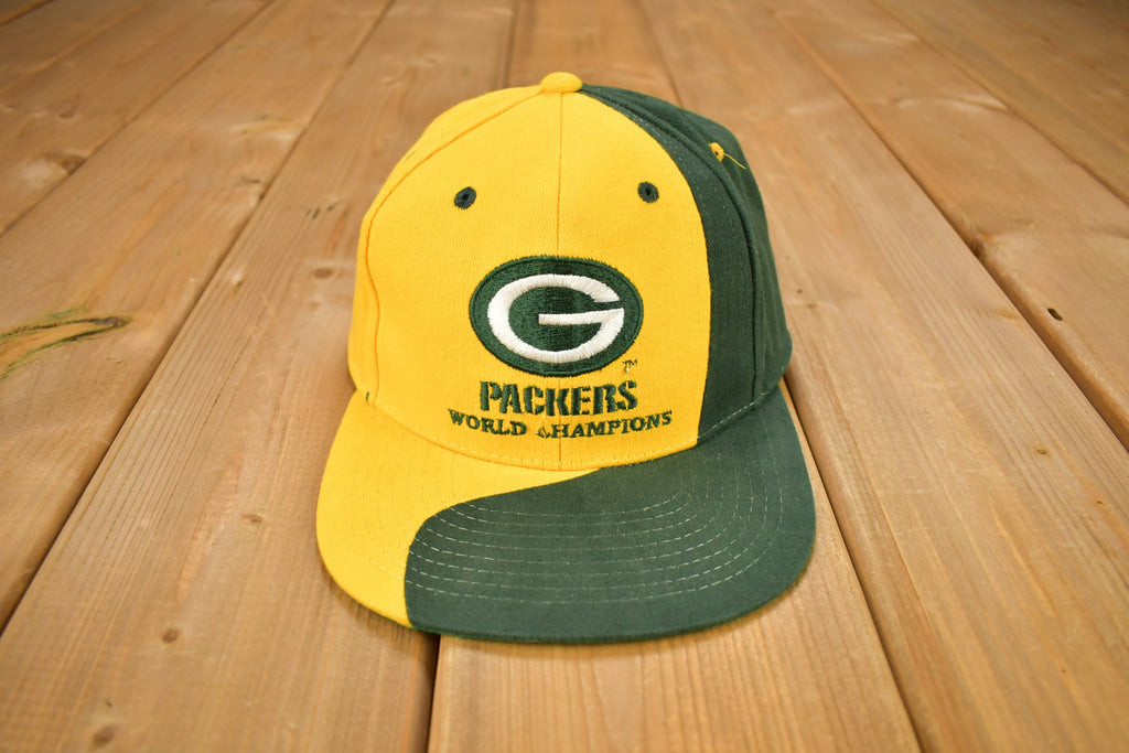 Vintage 1990s Green Bay Packers NFL Two-Tone Snap Back Hat