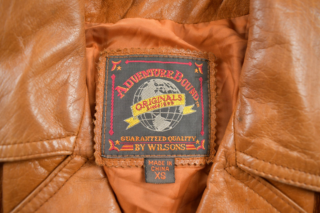 Vintage 1980s Adventure Bound Leather Jacket