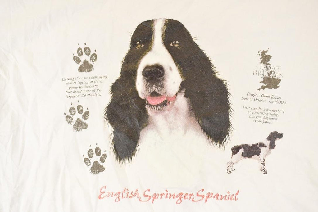 Vintage 1990s Cute Cocker Spaniel Dog Souvenir Travel T-Shirt Men's XL