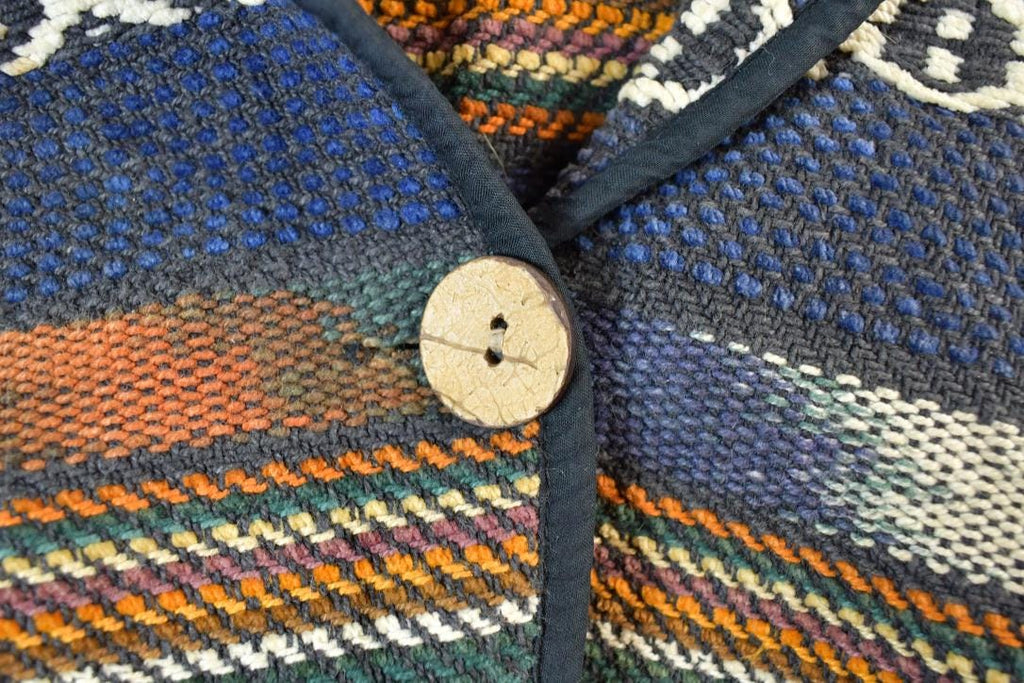 Vintage 1990s Two Twenty Light Abstract Knit Button Up Jacket