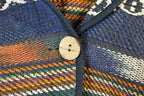 Vintage 1990s Two Twenty Light Abstract Knit Button Up Jacket