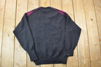 Vintage 1990s Clark And Gregory Red Plaid Knit V Neck Sweater