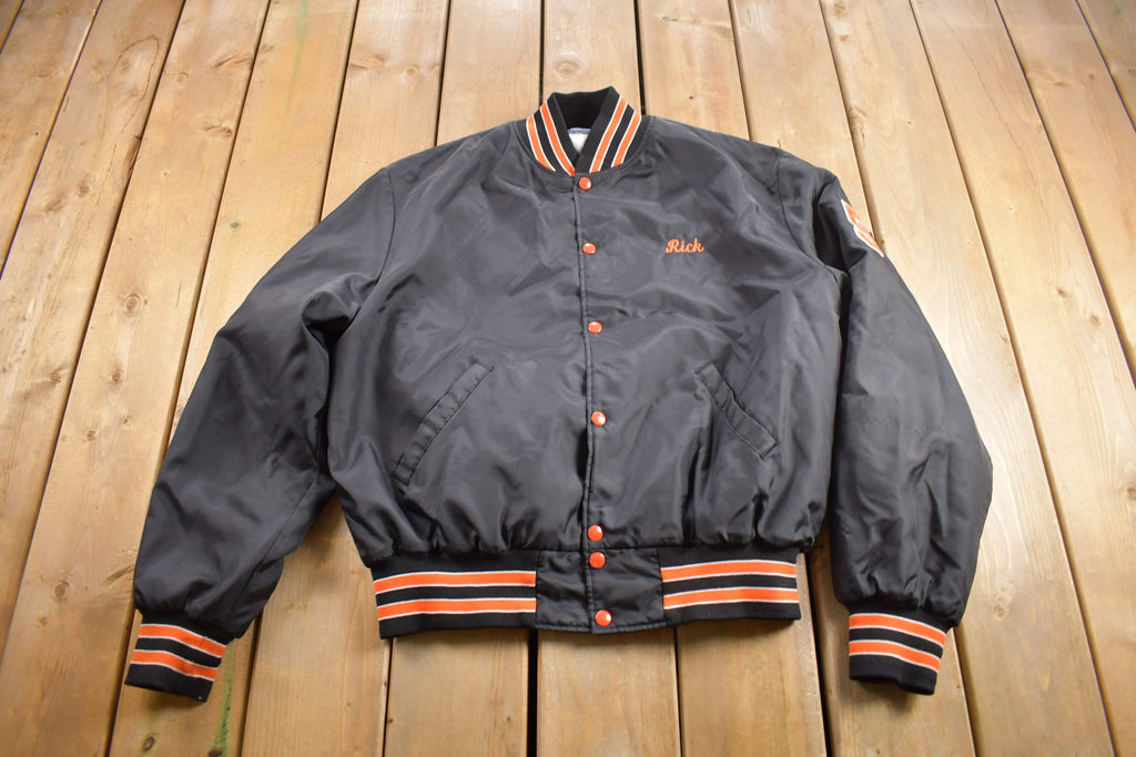 Vintage 1980s J.R.'s Tavern & Restaurant Perrysville Satin Bomber Jacket /