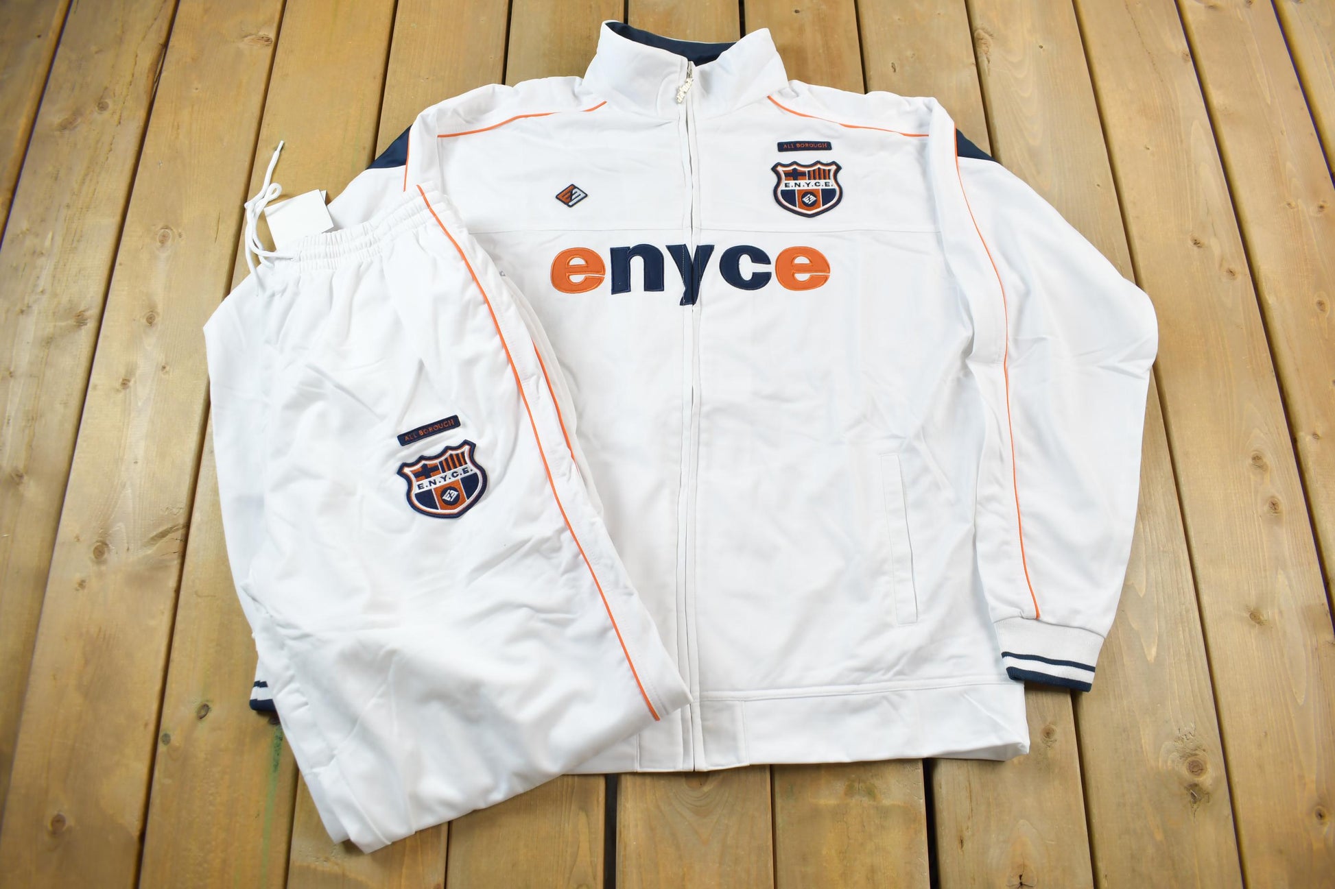 Vintage Deadstock Y2K Enyce Embroidered Track Jacket & Pants Set Size XL