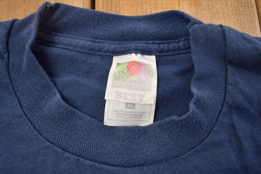 Vintage 1990s Drug Free World Graphic T Shirt
