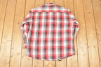 Vintage 1990's St Johns Bay Heavyweight Plaid Western Style Button Up Shirt Men's Large