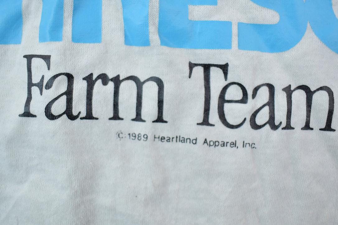 Vintage 1989 Heartland Apparel Minnesota Farm Team Graphic T-Shirt