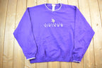 Vintage 1990s Minnesota Vikings Fans Gear NFL Purple Crewneck Sweatshirt