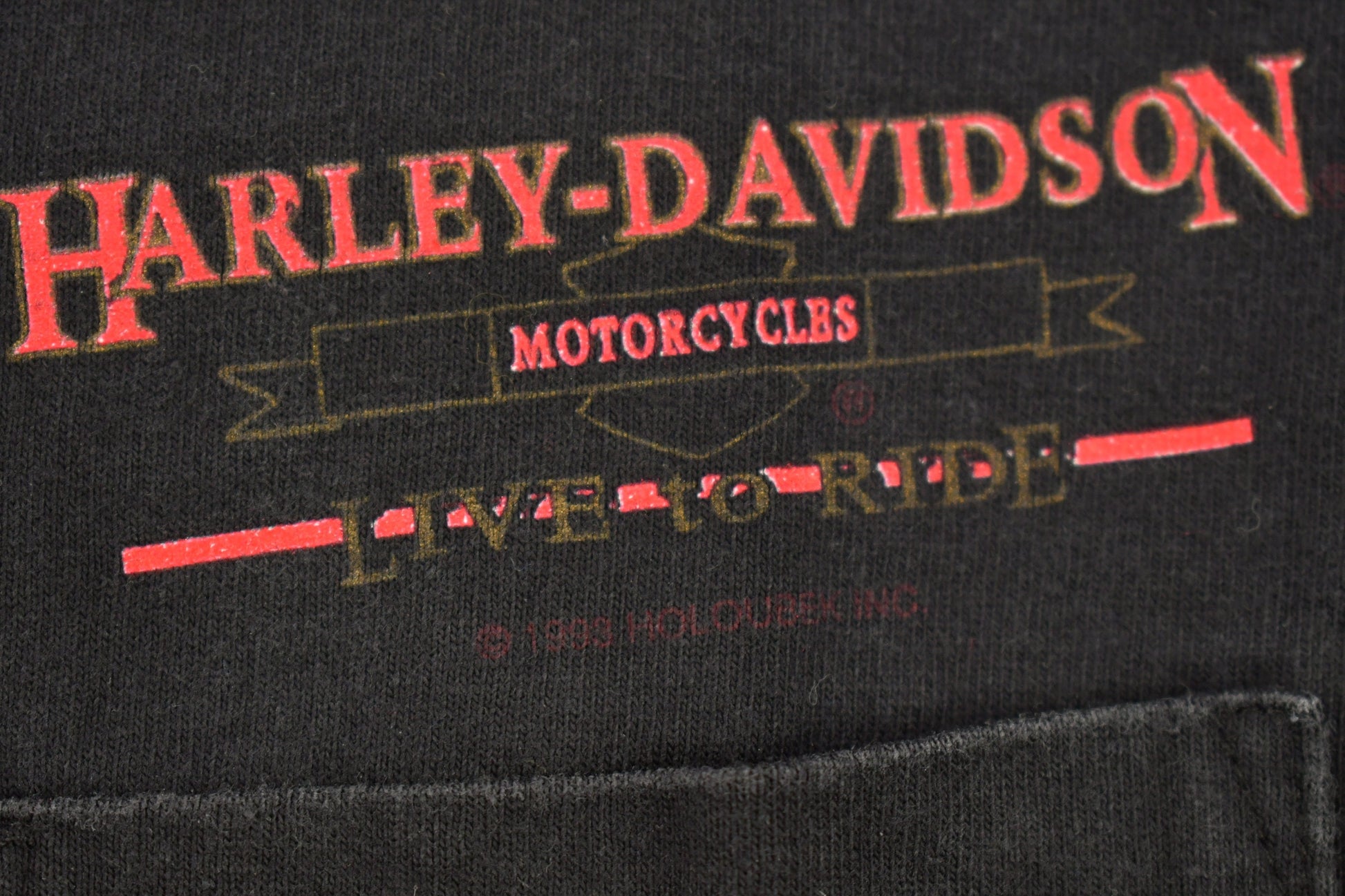 Vintage 1993 Harley Davidson Classic Motor Sports Traverse Michigan Polo Shirt