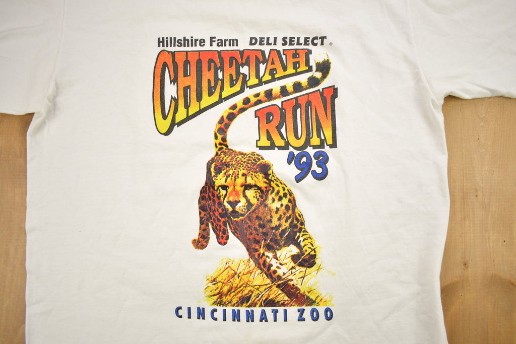 Vintage 1993 Cheetah Run Cincinnati Zoo Graphic T-Shirt