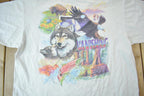 Vintage 1990s Vanishing Heritage Wolf Graphic T-Shirt