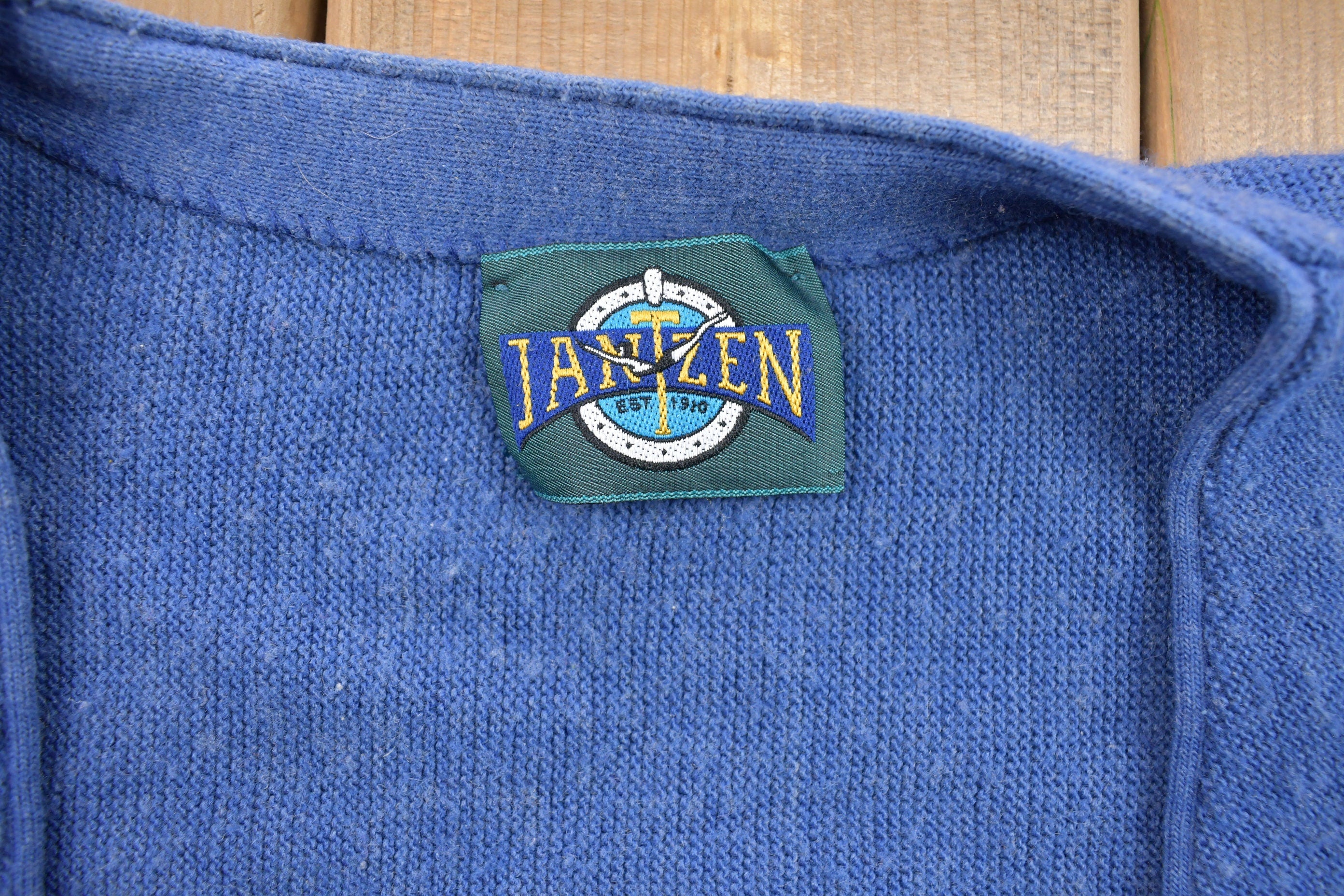 Vintage 1980s Jantzen Knitted Cardigan Sweater