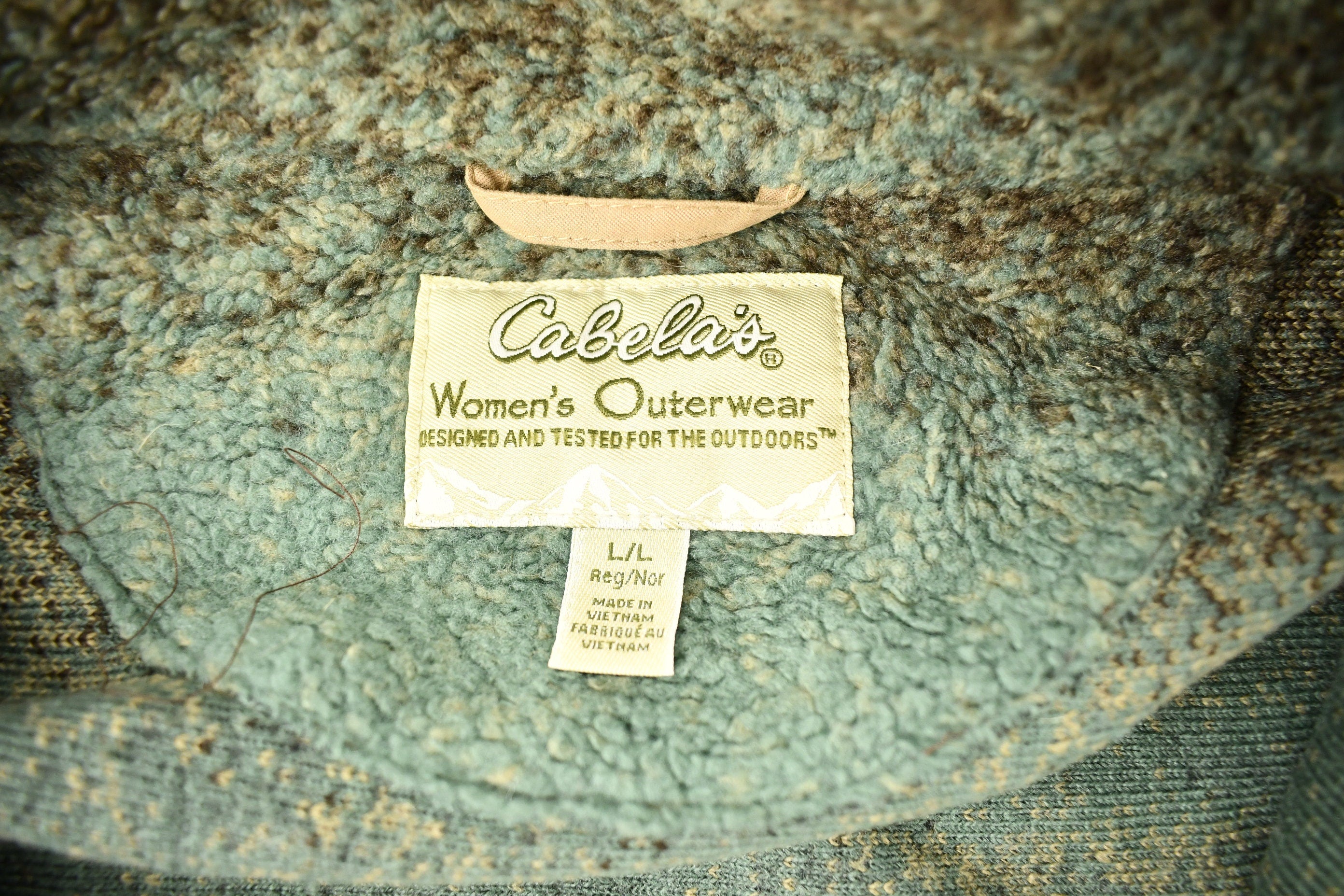 Vintage 1990s Cabela's Outerwear Aztec Fleece Sweater
