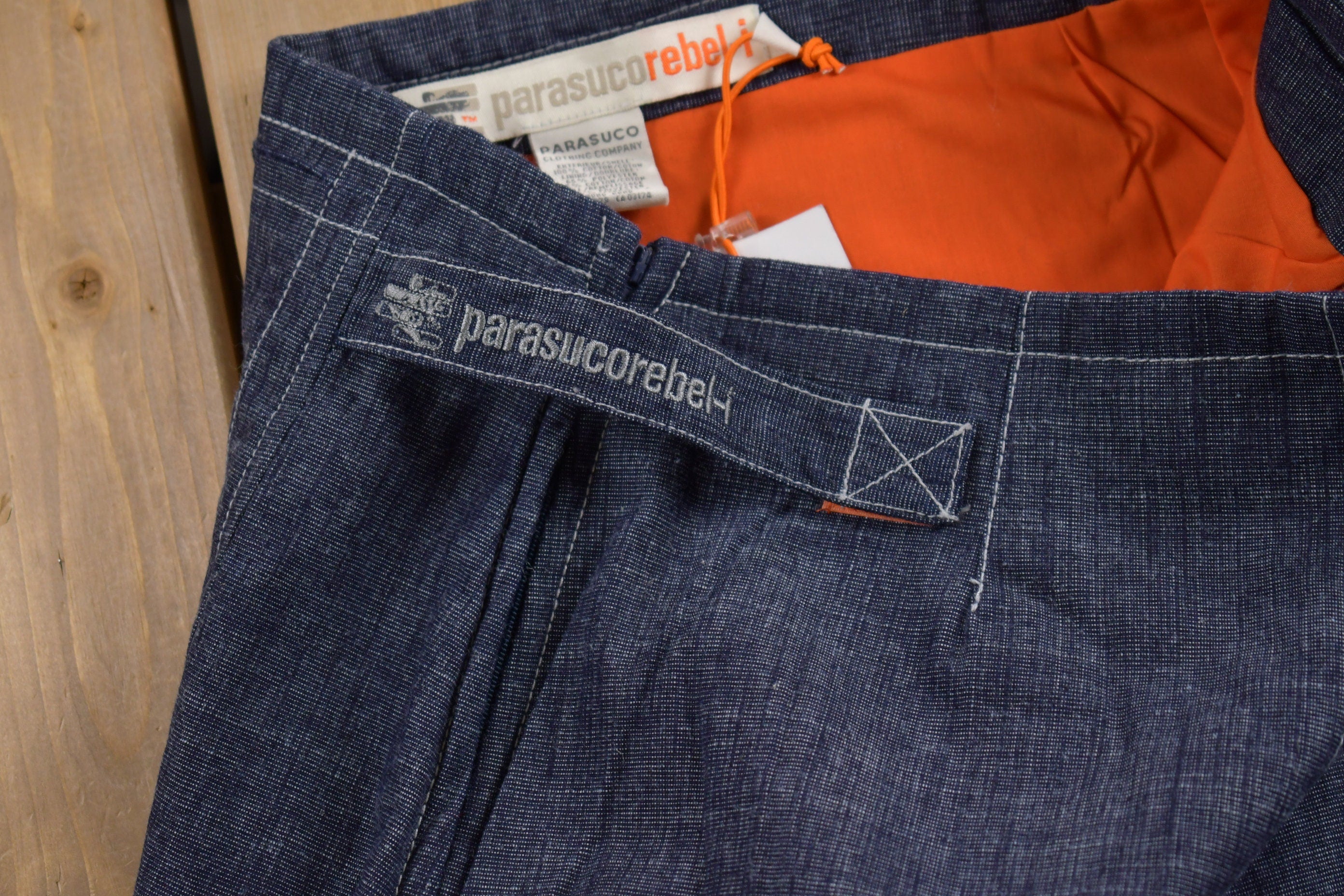 Deadstock Vintage Y2K Parasuco Denim Skirt Size 29