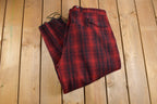 1950s True Vintage Woolrich Plaid Trousers Size 44 x 27
