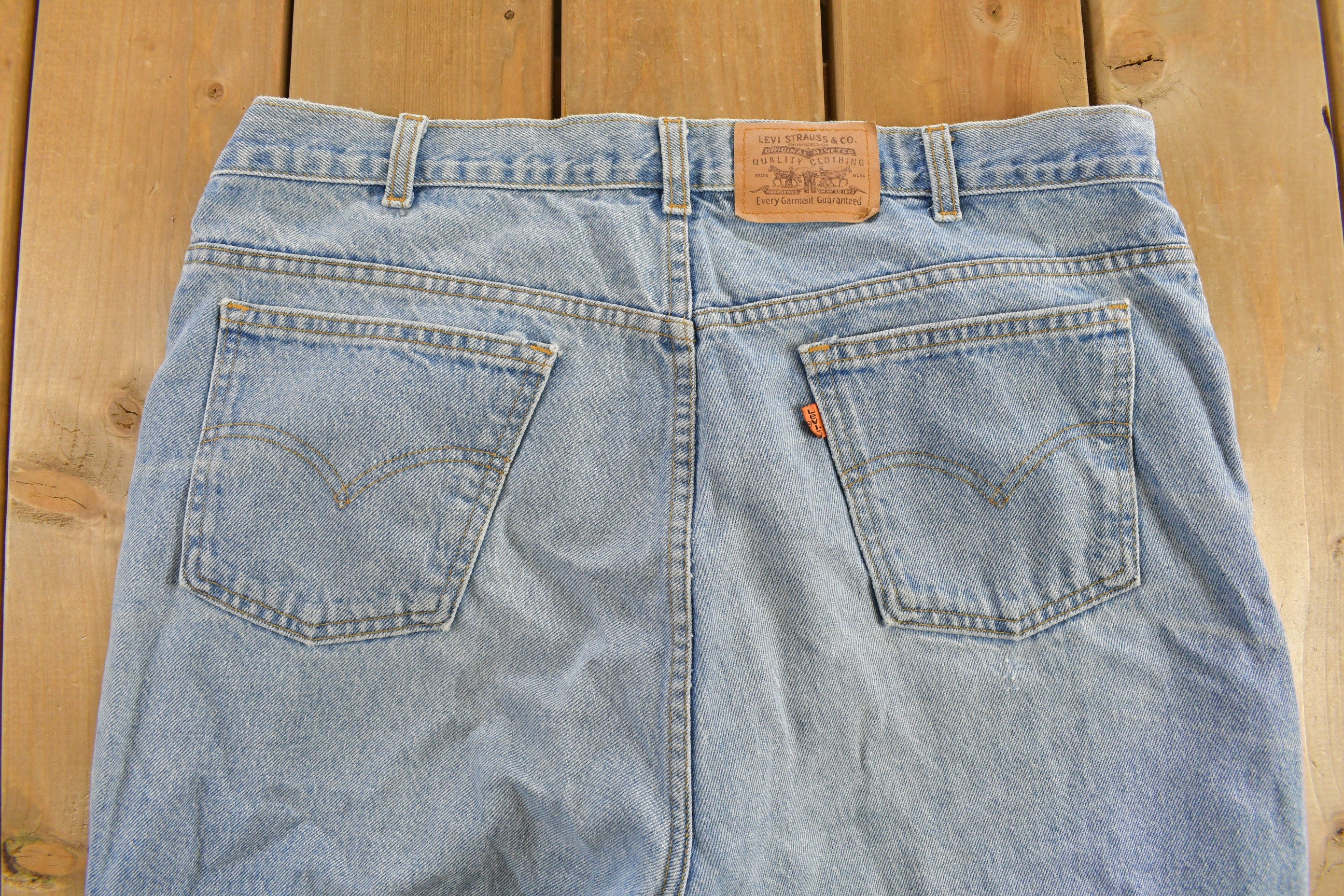 Vintage 1990s Levi's Orange Tab Denim Jeans Size 38 x 31