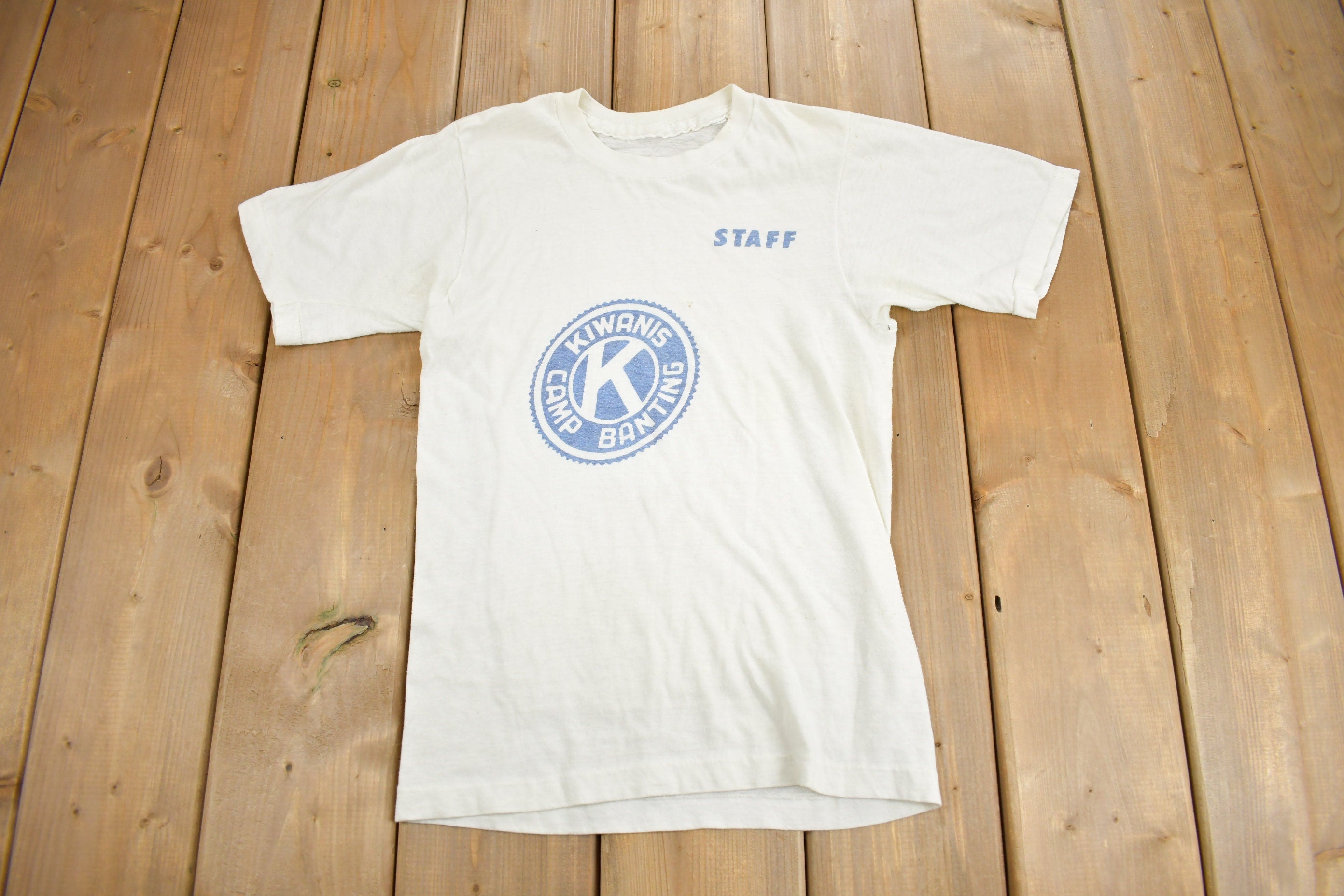 Vintage 1980s Kiwanis Camp Banting Staff T Shirt