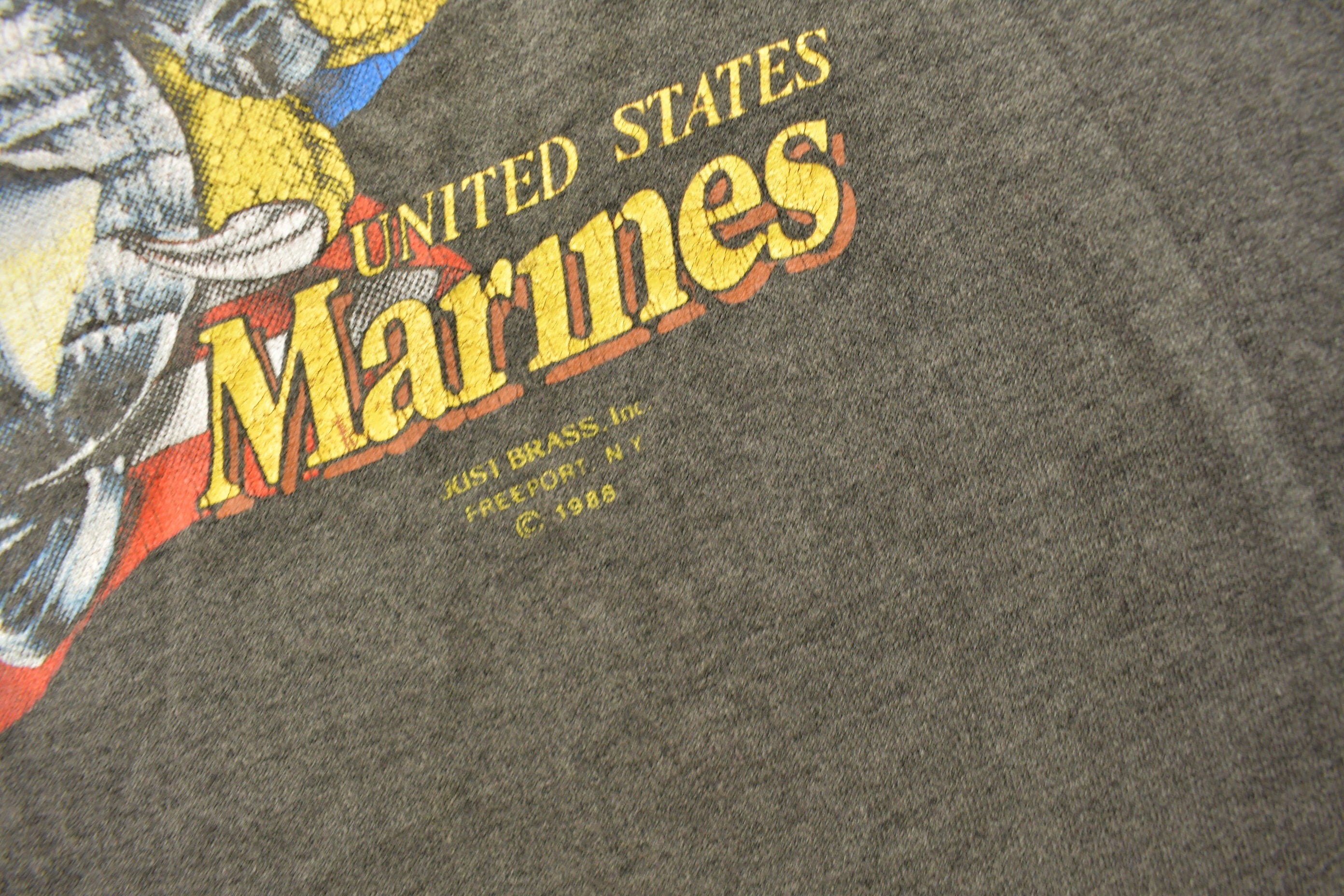 Vintage 1988 United States Marines Bald Eagle Graphic T Shirt