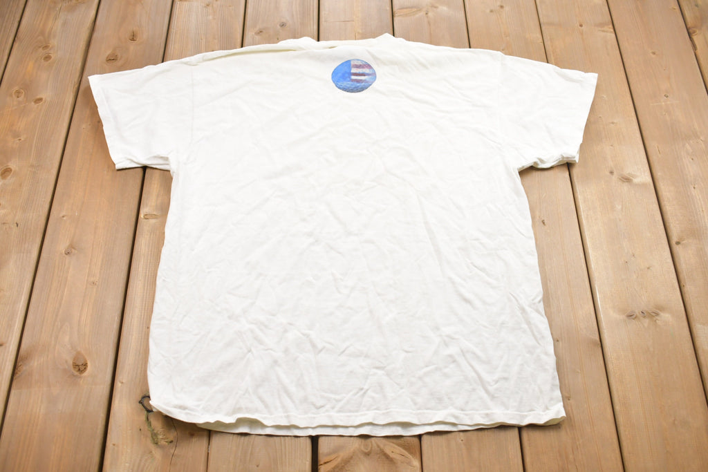 Vintage 1990s American Flag Golf Graphic T-Shirt