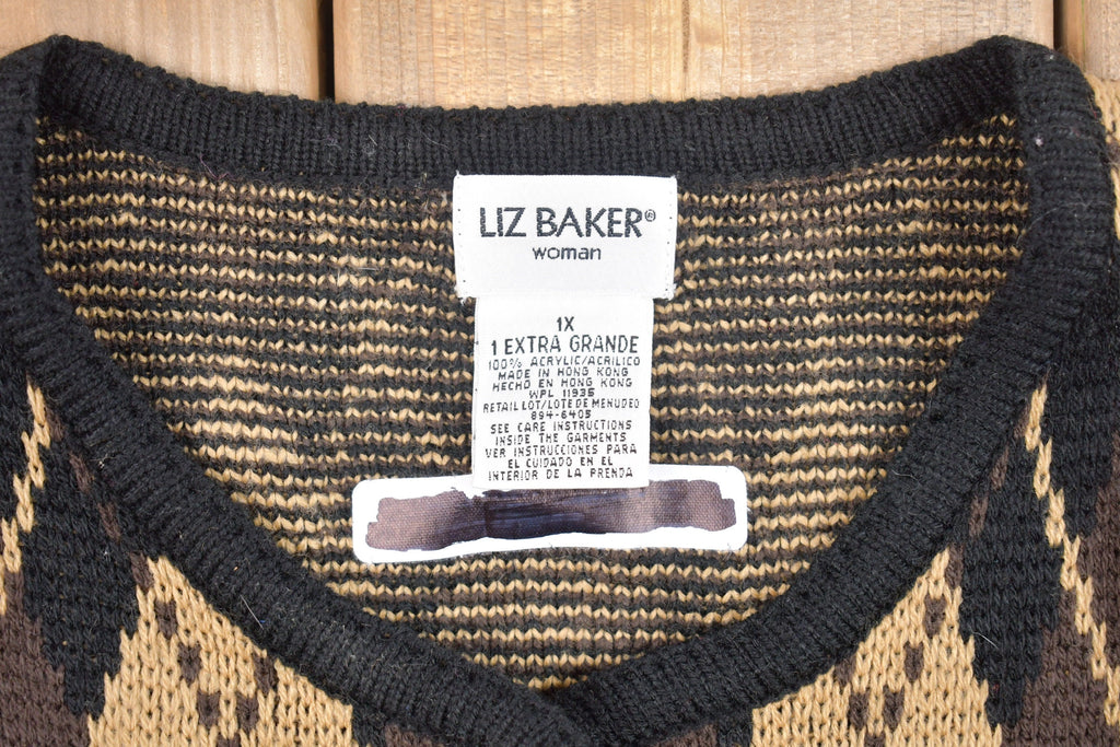 Vintage 1990s Liz Baker Button Up Cardigan Sweater